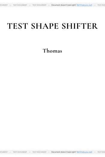 Cover image for Test Shape Shifter